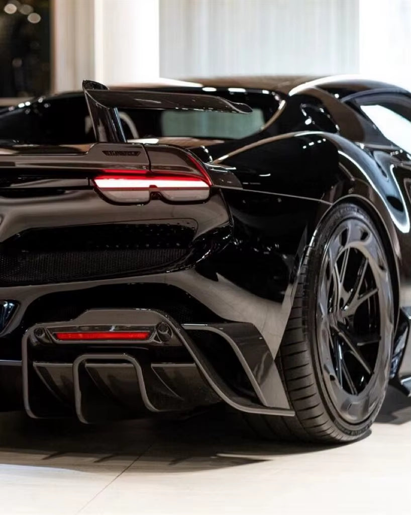 For 296Gtb Upgrade M-Style Dry Carbon Fiber Front Lip Side Skirts Rear Diffuser Spoiler Hood Body Kit