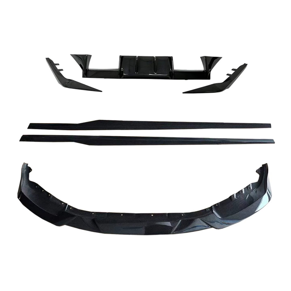For BMW M2 G87 Upgrade R44 Style Dry Carbon Fiber Front Lip Rear Lip Side Skirt Rear Wrap Angle Rear Spoiler Body Kit