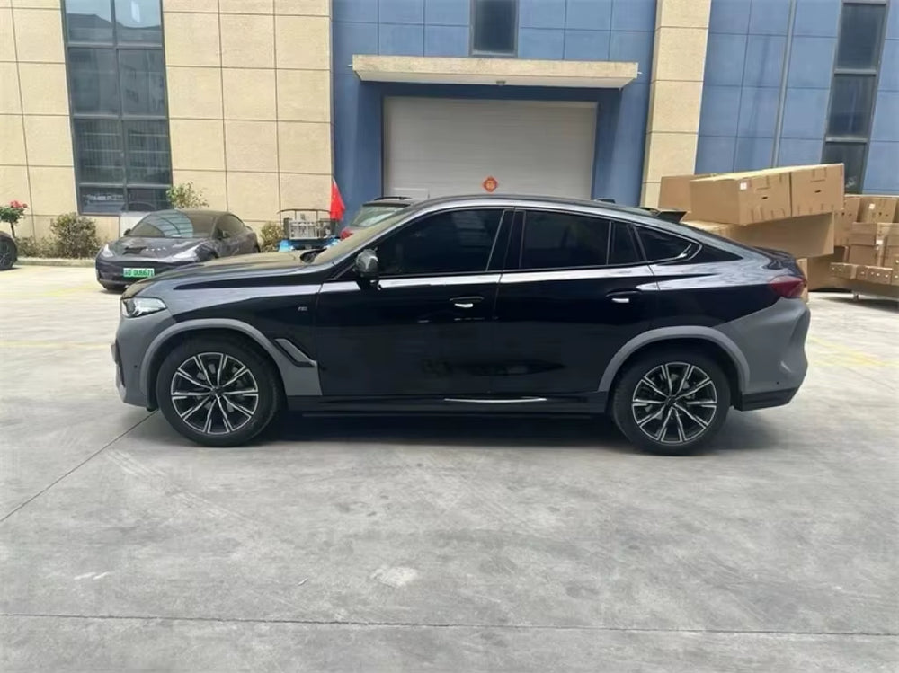 Upgrade 2024 X6M Style Body Kit for BMW X6 G06 Front and Rear Bumper Diffuser Spoiler Hood.