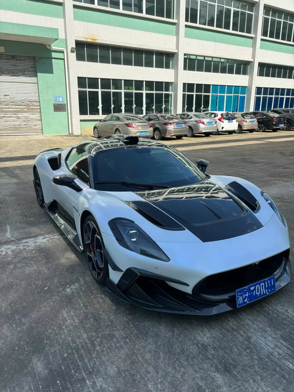 For Maserati MC20 Upgrade MSY Style Dry Carbon Fiber Body Kit Front Lip Skirt Rear Diffuser Spoiler