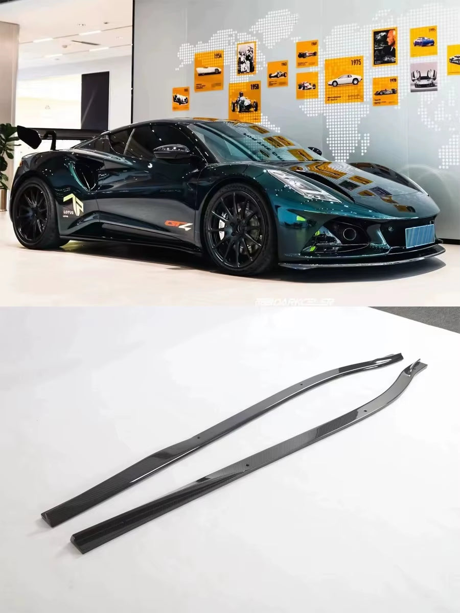 Carbon Fiber Body Kit for Lotus Emira Dry Carbon Fiber Front Lip Skirt Spoiler Diffuser Body Kit