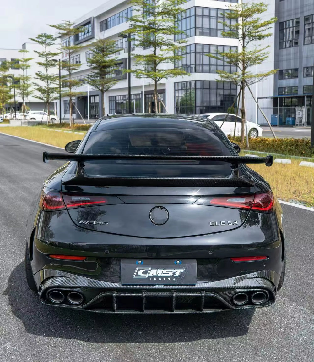 For Mercedes-Benz CLE 53 CMST Style Dry Carbon Fiber Body Kit Front Lip Side Skirts Rear Diffuser Spoiler Hood Body Kit