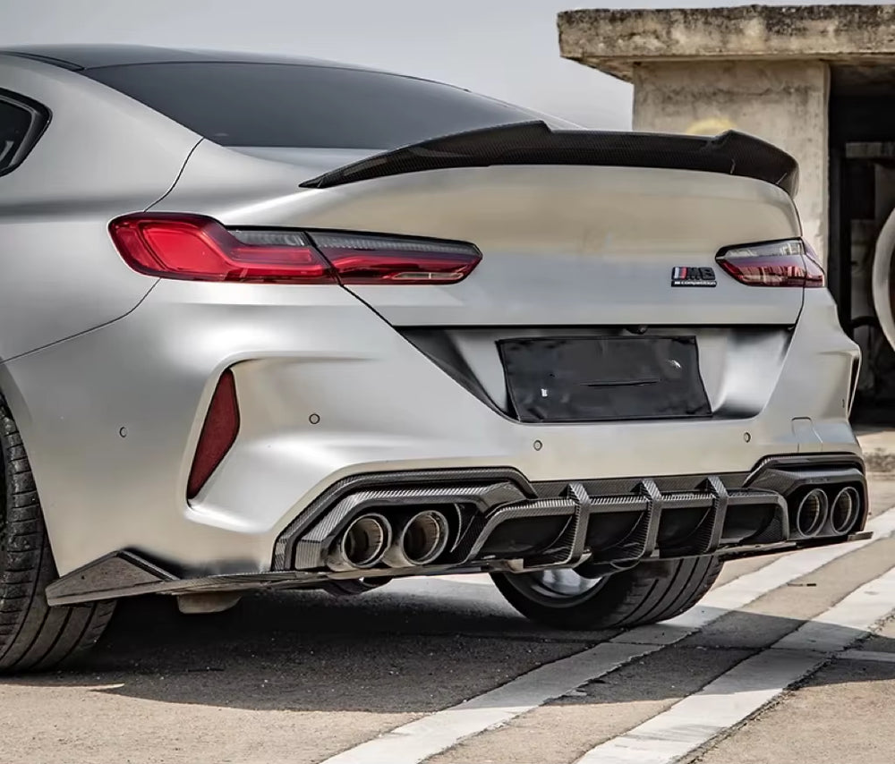 SQ Style Dry Carbon Fiber Body Kit for BMW M8 Front Lip Rear Diffuse Spoiler Hood