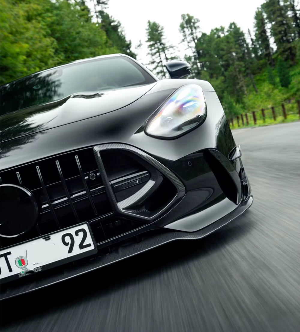 BB Style Dry Carbon Fiber Body Kit for Mercedes AMG GT C192 2024-2026 Front Lip Canards Rear Diffuser Wing Exhaust Tips