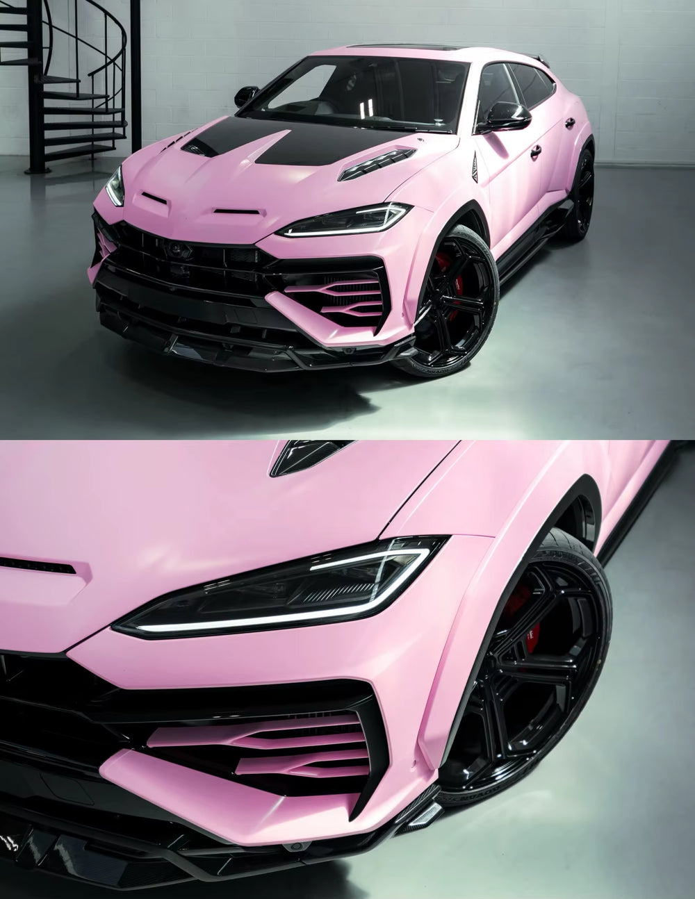 For Lamborghini URUS SE UB Style Dry Carbon Fiber Front Lip Side Skirts Rear Diffuser Spoiler Wide Body Kit