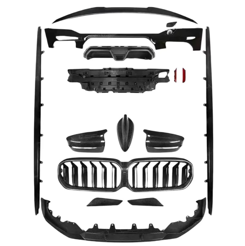High Quality Dry Carbon Fiber Body Kit for BMW 5 Series G30 G38 2021-2023 Upgrade MP Front Lip Rear Diffuser Spoiler