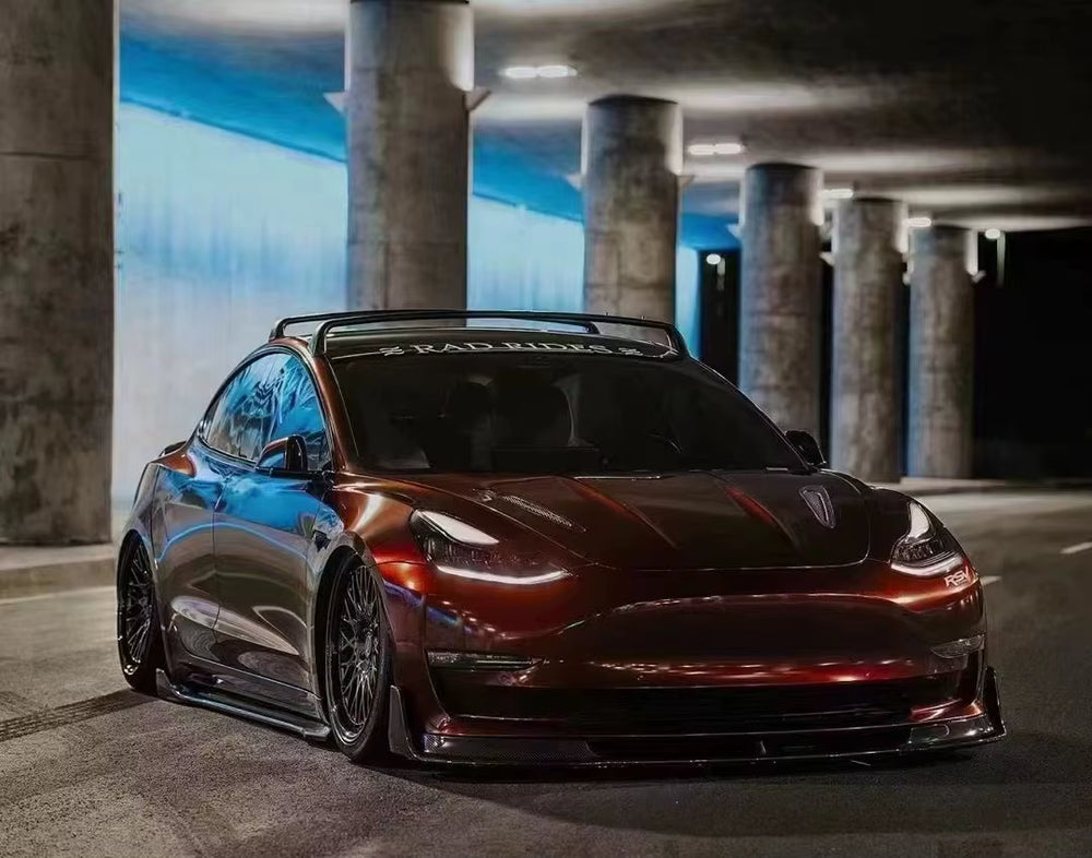 Carbon Fiber Body Kits Vorsteiner Style Front Bumper for Tesla Model 3 Carbon Fiber Body Kit