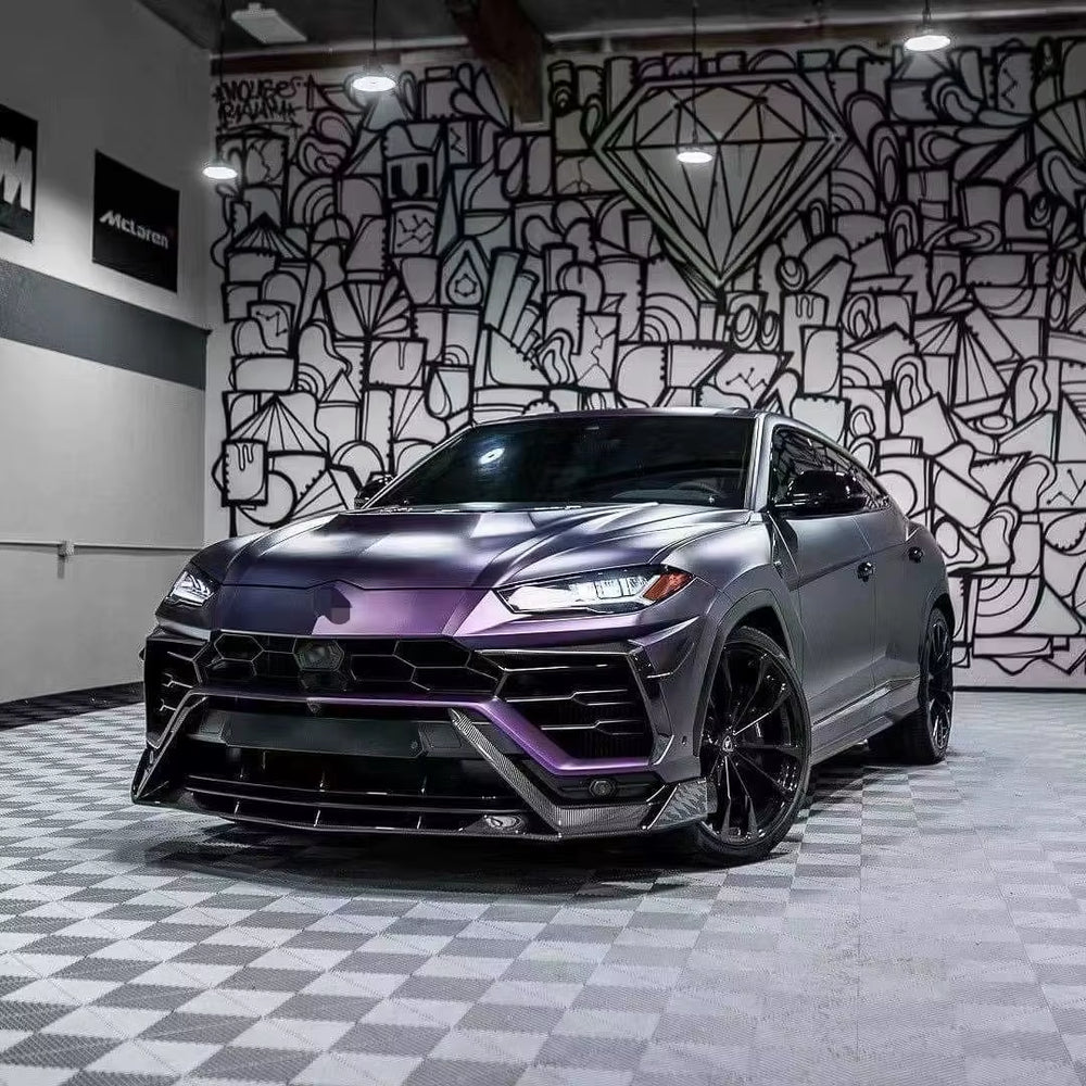 V Style Dry Carbon Fiber Wide Body Kit for Lamborghini Urus Carbon Fiber Body Kit Urus Front Lip Diffuser Spoiler Hood Wide-Body