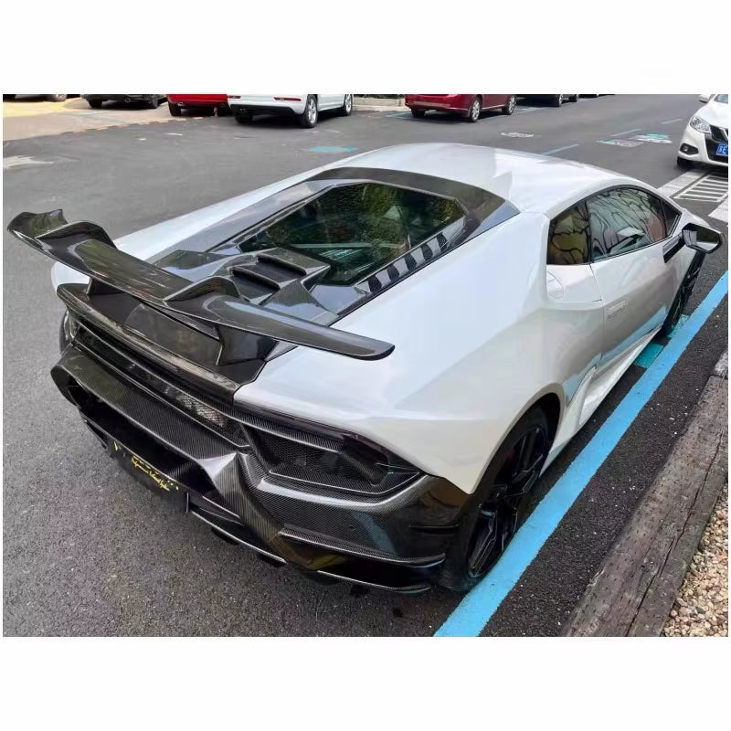 For Lamborghini Huracan LP580 610 Upgrade Performance Carbon Fiber Engine Hood Rear Wing Tail Cover Spoiler