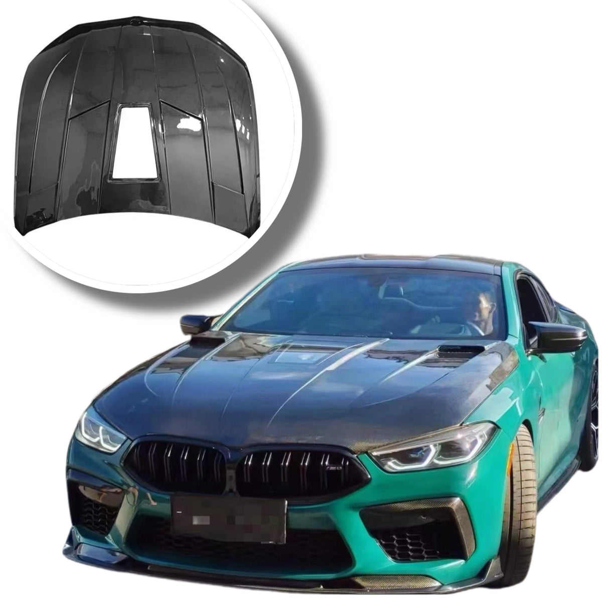 Carbon Fiber Body Kit for BMW M8 Carbon Fiber Engine Hood Transparent Hood