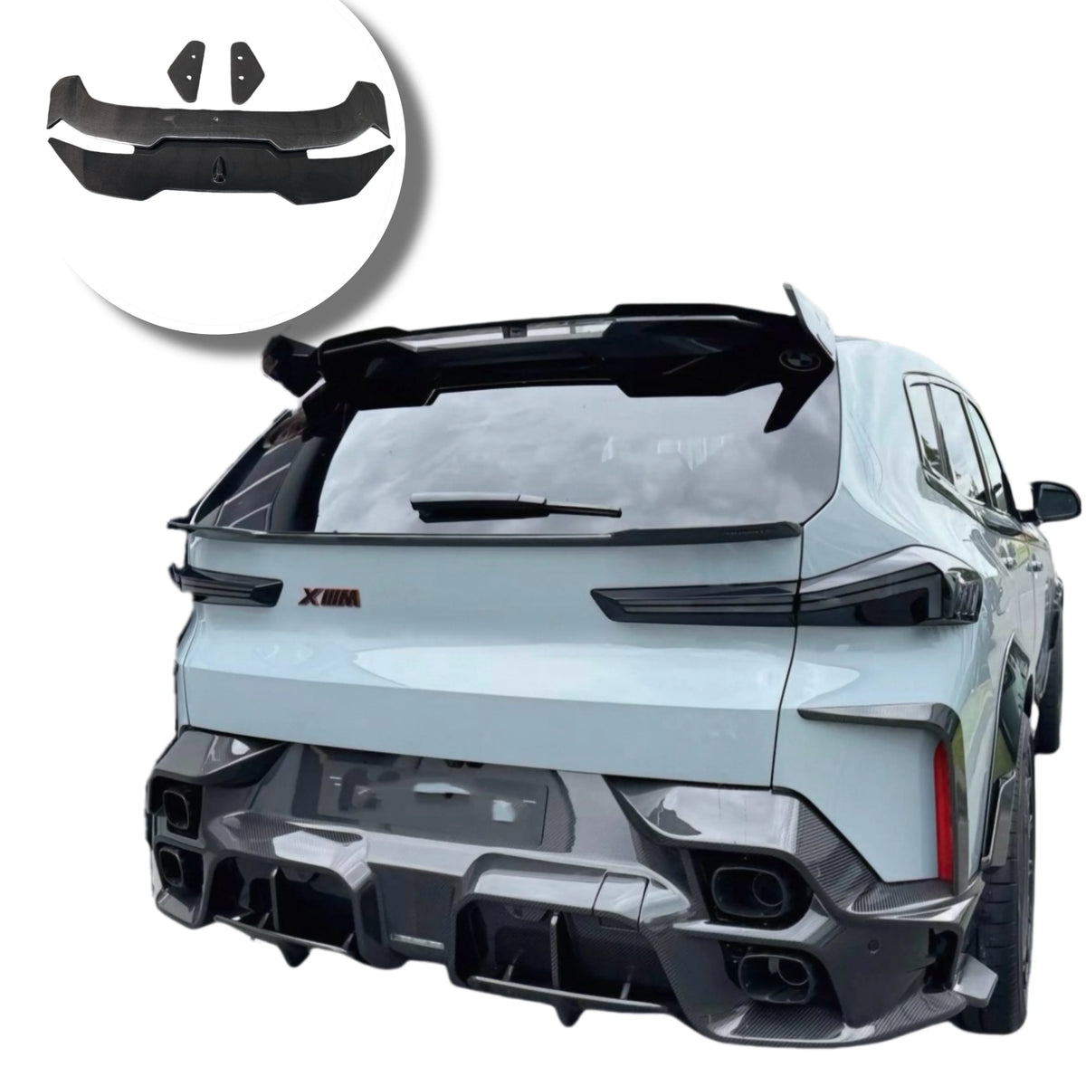 High Quality Dry Carbon Fiber Spoiler for BMW XM G09 Upgrade MSY Style Spoiler Top Wing Roof Spoiler