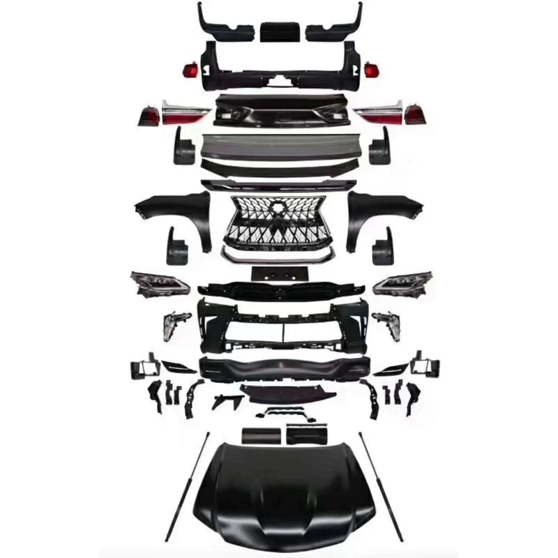 For Lexus LX570 2008-2015 Upgrade 2020 New Body Kit Front and Rear Bumper Grills Headlights Taillights