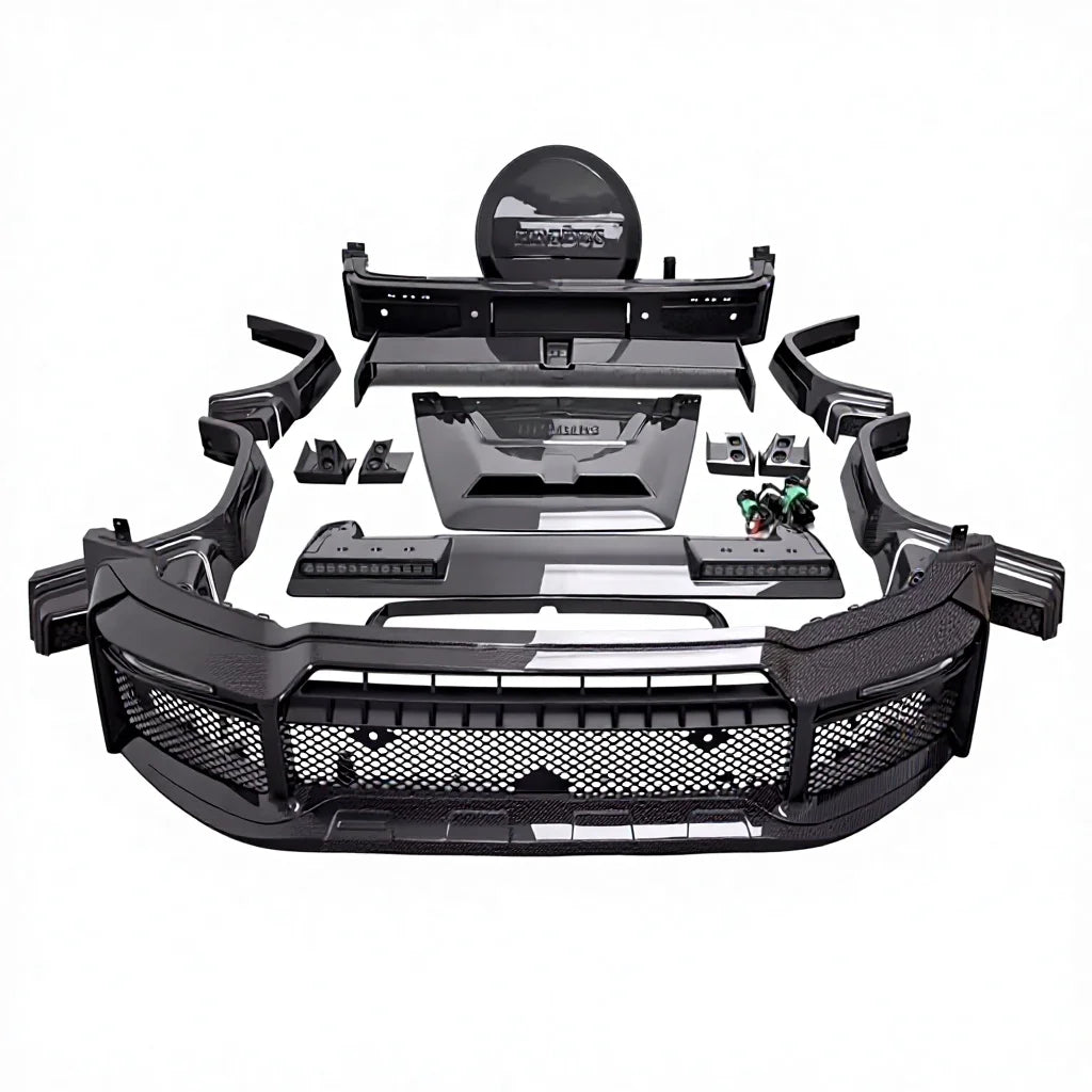 Karosserie-Kit im G800-Stil aus Trockencarbon für Mercedes-Benz G-Klasse W465 / W464 (G500 / G63) 2019, mit Motorhaube, Stoßstange und Heckspoiler