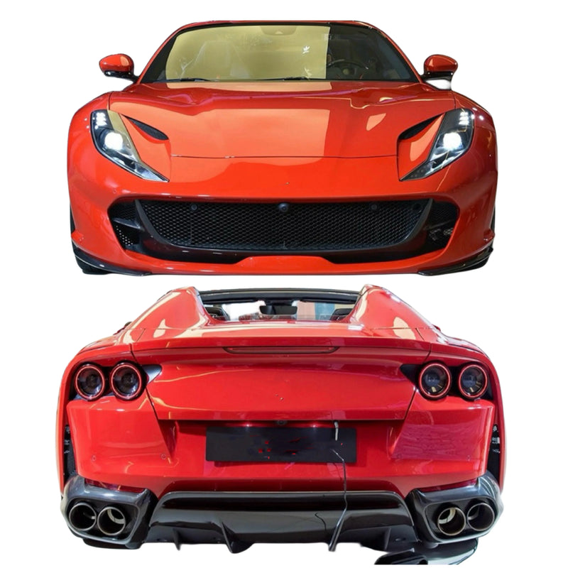 Oem Style Dry Carbon Fiber Body Kit for 812 Bumper Front Lip Rear Diffuser Spoiler Body Kit