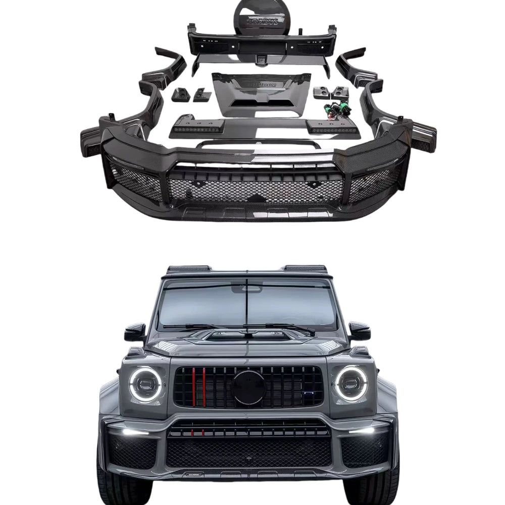 JISU Body Kit for Mercedes-Benz G Class W465 W464 G500 G63 Upgrade Car Bumper Dry Carbon Fiber Body Kit Hood Spoiler