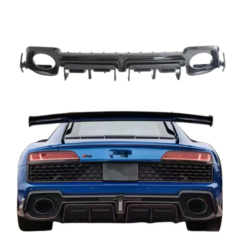 Caprist Style for Audi R8 Dry Carbon Fiber Front Lip Diffuser Spoiler Side Skirt Body Kit