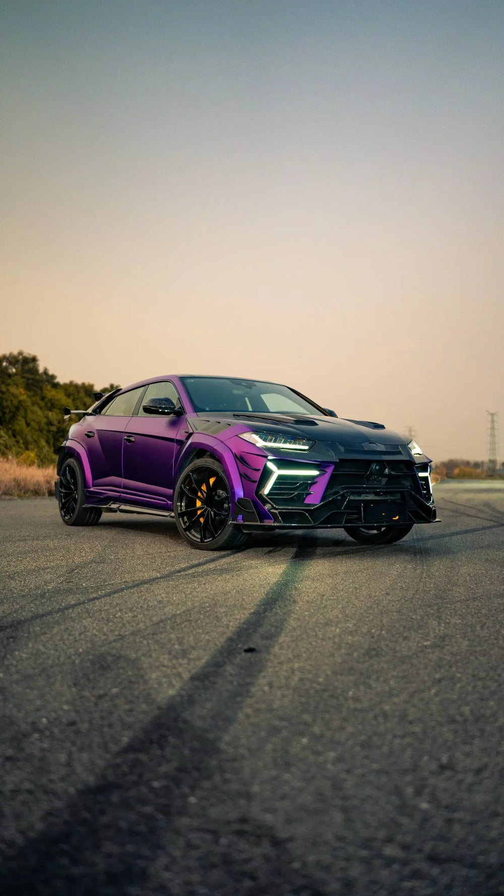 Dry Carbon Fiber Front Bumper Assembly MSY Style with Fender Arch Side Skirts Rear Wing Body Kit for Lamborghini Urus