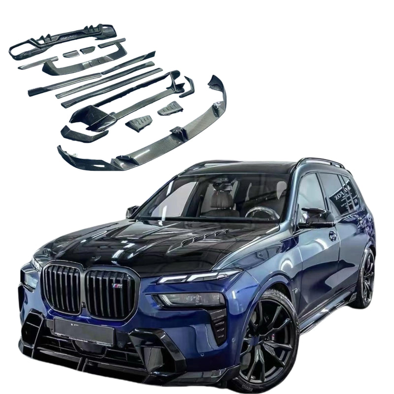Ld Style Body Kit for BMW X7 G07 Carbon Fiber Front Lip Skirt Diffuser Spoiler Hood Body Kit.