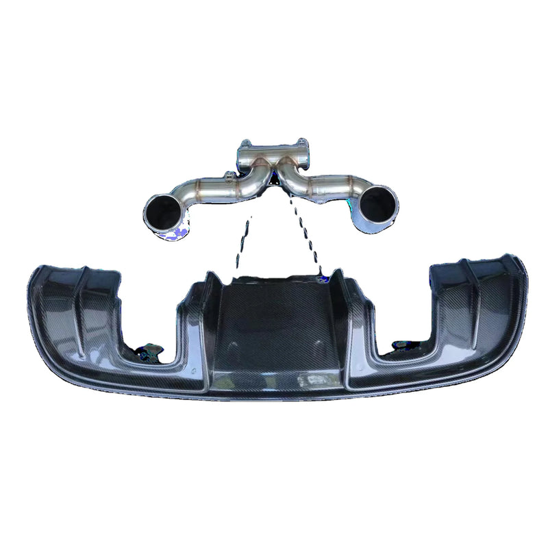 Diffusore posteriore in fibra di carbonio per Porsche 718 Cayman / Boxster