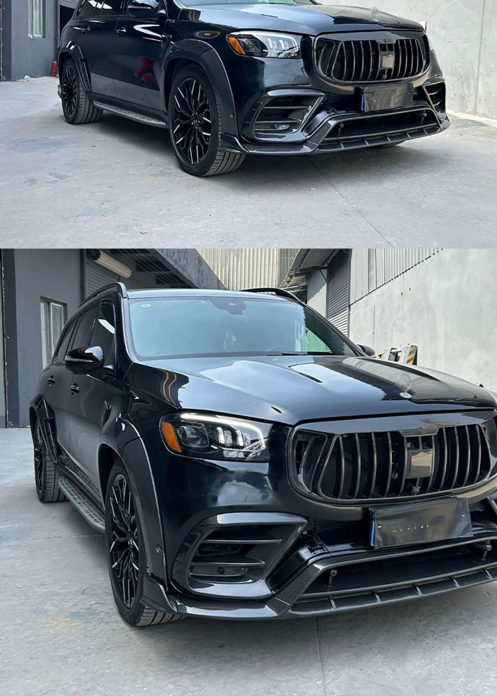 For Mercedes-Benz GLS63 Upgrades MSY Style Front Lip Diffuser, Spoiler, and Wheel Arches Carbon Fiber Body Kit