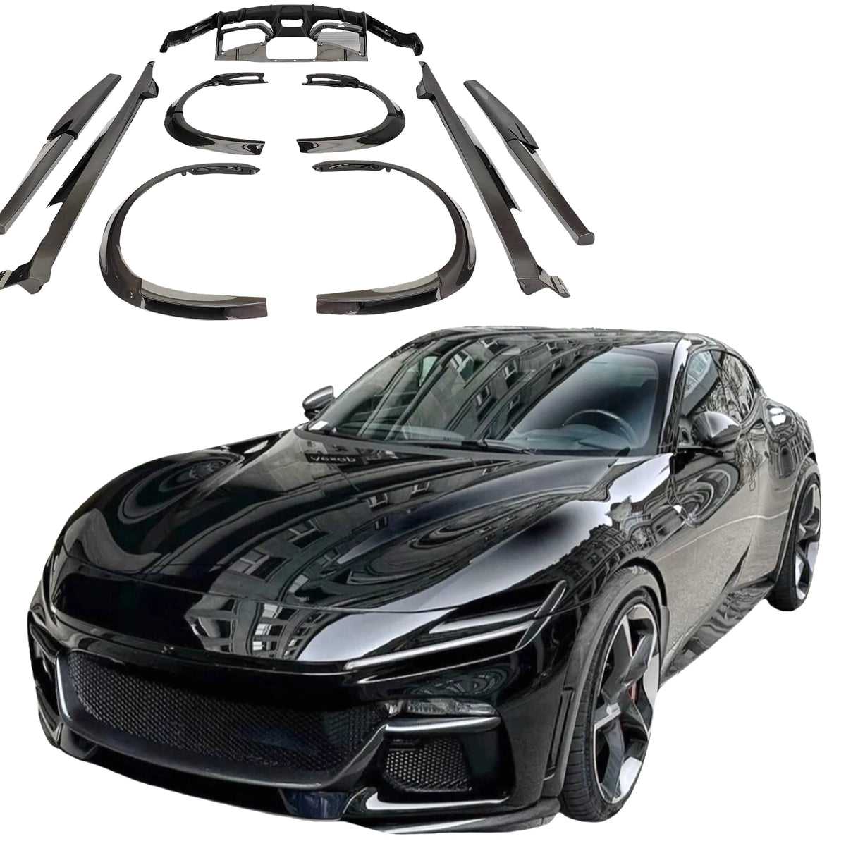 Oem Style Body Kit for Ferrari Purosangue Carbon Fibre Front Lip Rear Diffuser Spoiler Wheel Cover Body Kit
