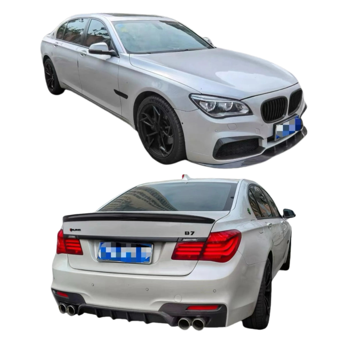 Kit de carrocería en FRP para BMW Serie 7 F01 / F02, con labio de parachoques delantero, difusor y taloneras