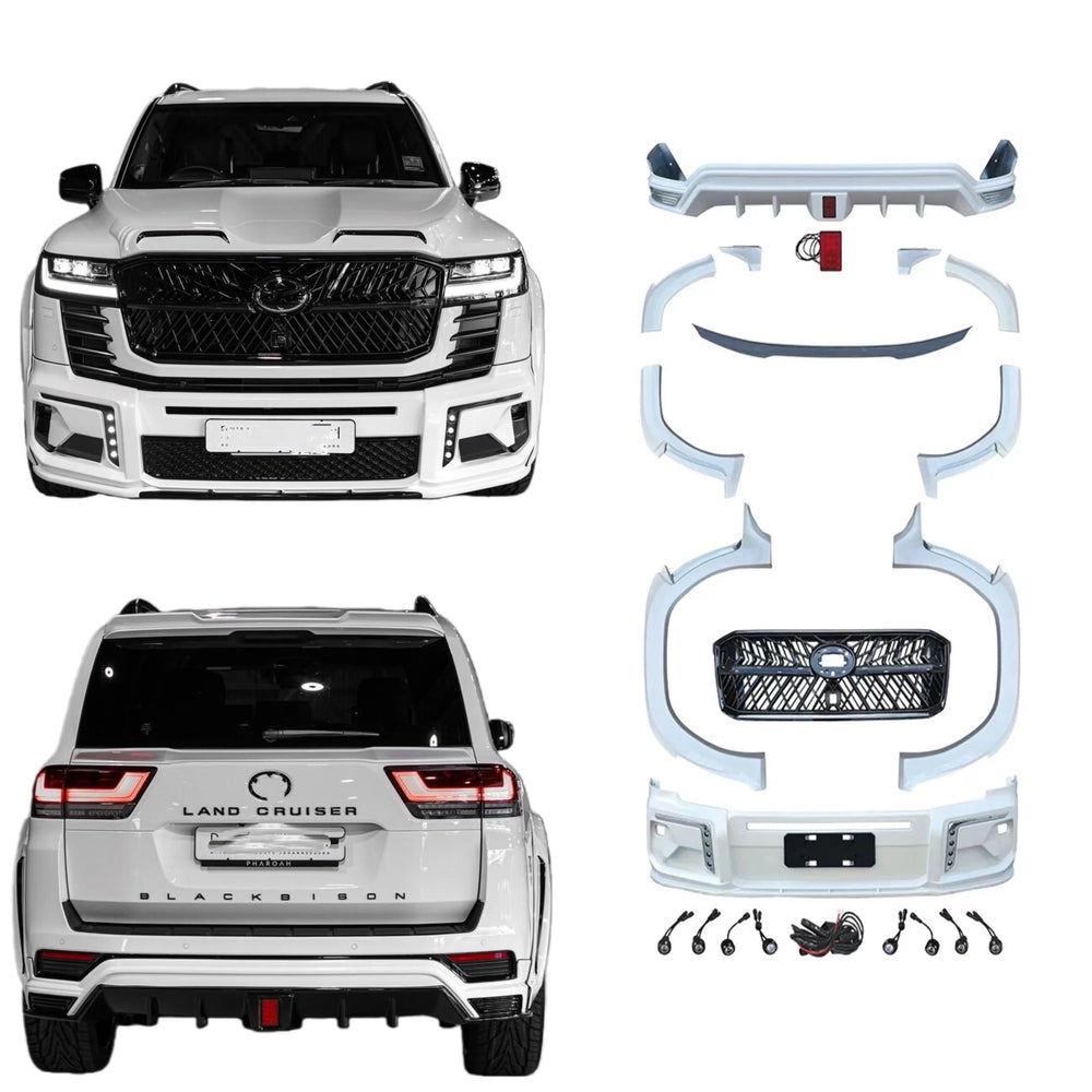 For Toyota LC300 2022-2023 Body Kit Lc300 Upgrade WD Style Front and Rear Bumper Grille Spoiler Wheel Eyebrow