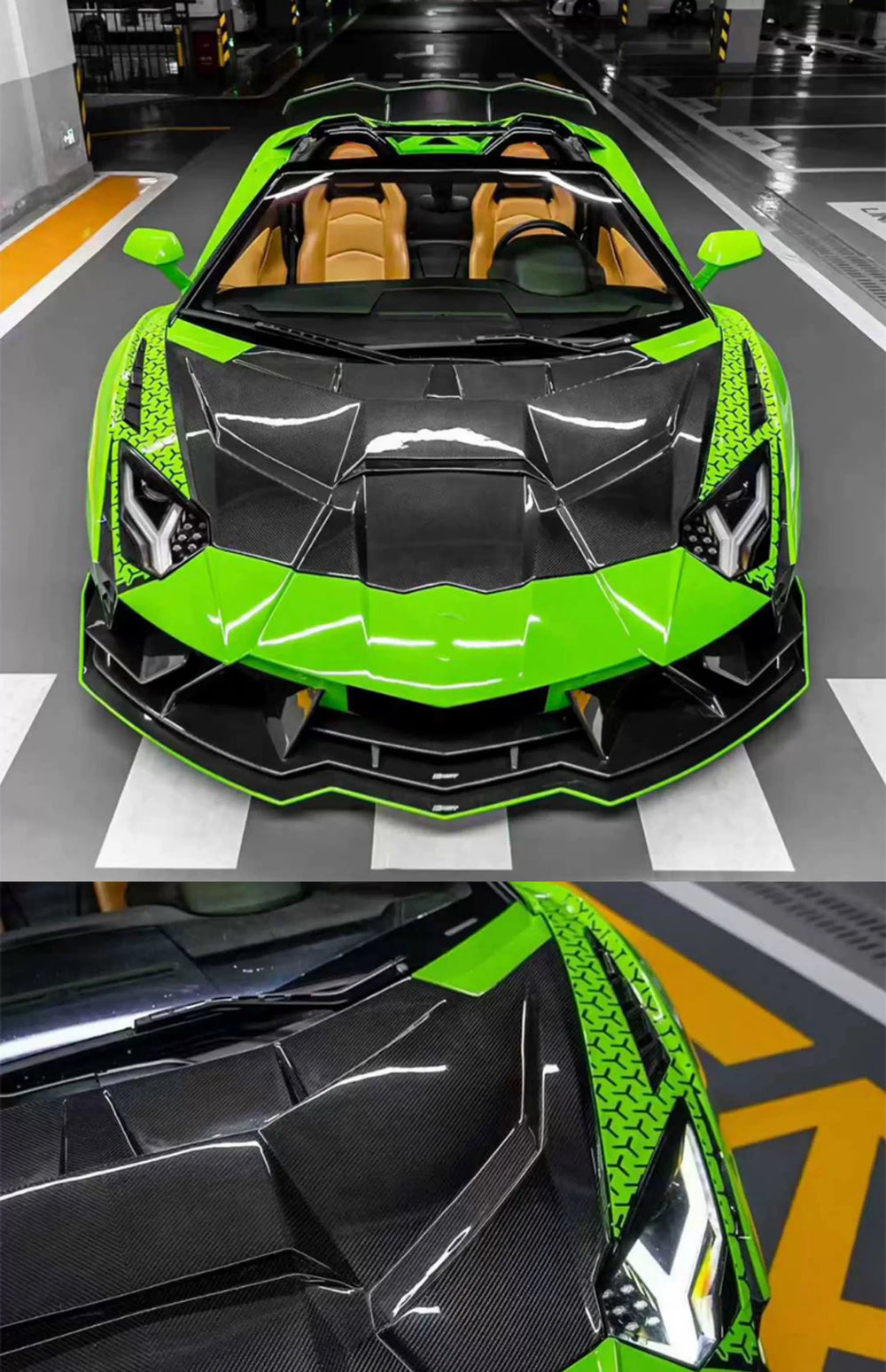 CT Style Dry Carbon Fibre Body Kit for Lamborghini Aventodor Lp700 Front Bumper Rear Bumper Side Skirt Spoiler Hood Body Kit
