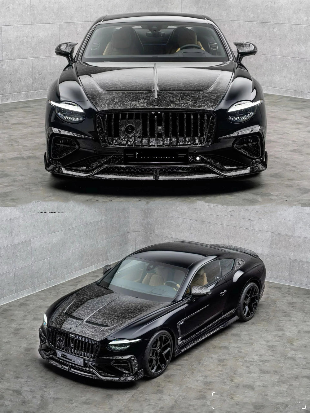 For Bentley Continental GT Upgrade Msy Dry Carbon Fiber Front Lip Skirt Rear Diffuser Spoiler Hood Mirror Shell Body Kit