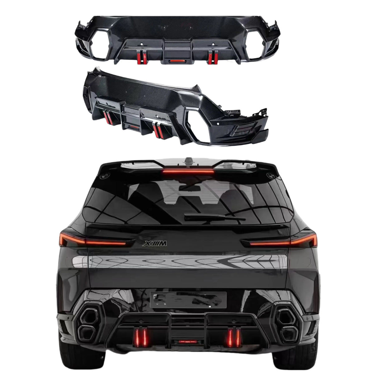Heckdiffusor aus Trockencarbon für BMW XM G09