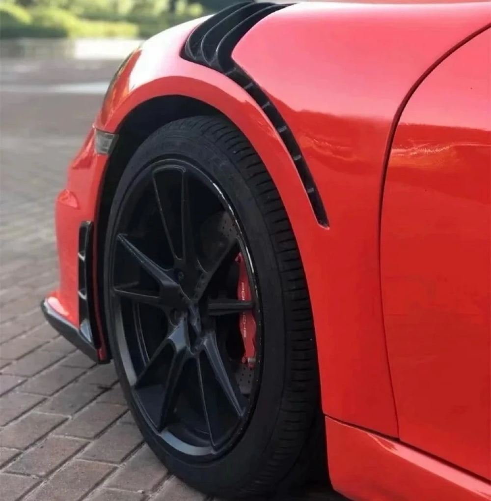 Vordere Kotflügel mit Lüftungsgittern aus Carbon für Porsche 718 Cayman / Boxster 2016+