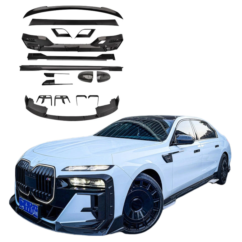 Dry Carbon Fiber MSY Style Body Kits for BMW 7 Series I7 G70 2023-2024 Front Lip Side Skirts Rear Diffuser