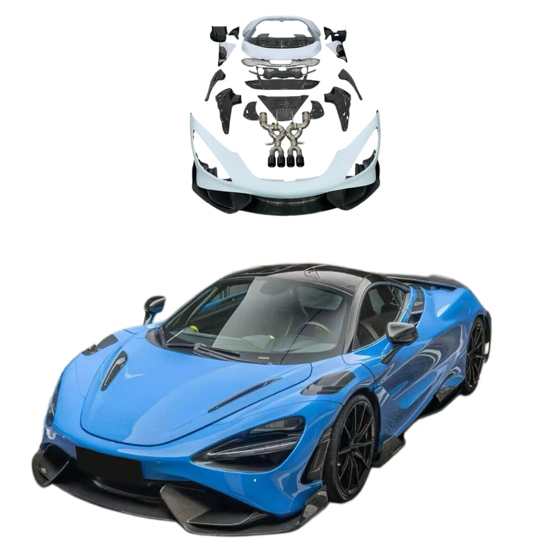 Dry Carbon Fiber 765LT Body Kit for Mclaren 720S Front Bumper Rear Bumper Spoiler Engine Hood Car Accessories Upgrade to 765LT