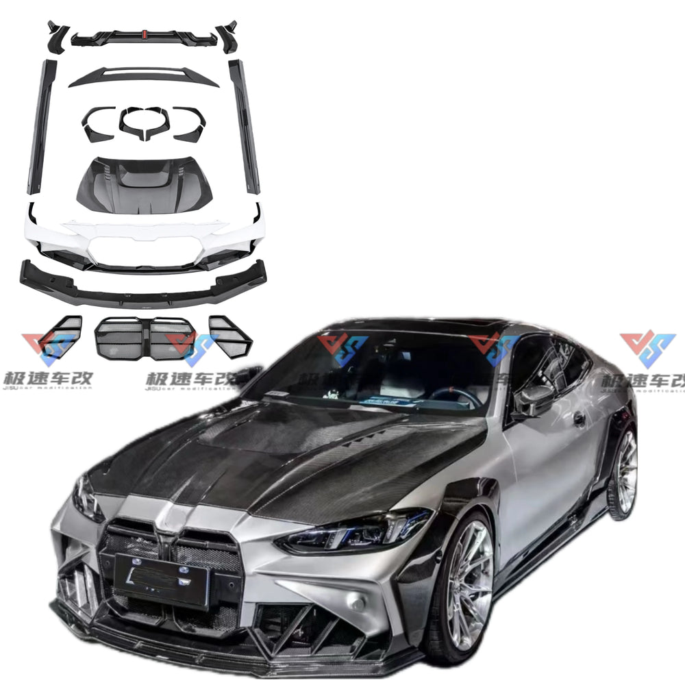 CT Style Carbon Fibre Body Kit for BMW 4 Series G22 G23 Front Bumper Front Lip Skirt Rear Diffuser Spoiler Wide Body Kit