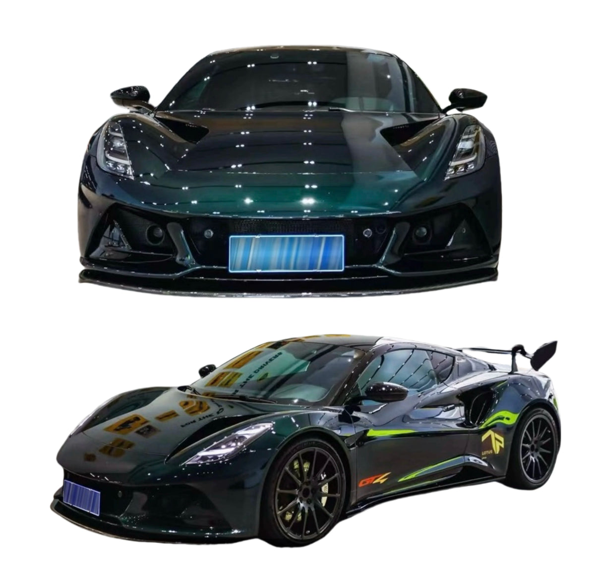 Carbon Fiber Body Kit for Lotus Emira Dry Carbon Fiber Front Lip Skirt Spoiler Diffuser Body Kit