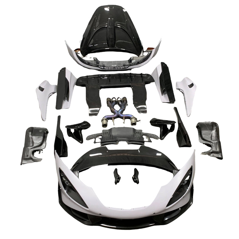 Dry Carbon 765LT Style Body Kit for Mclaren 720S High Quality Factory Price Carbon Fiber Side Skirt Rear Diffuser Fender
