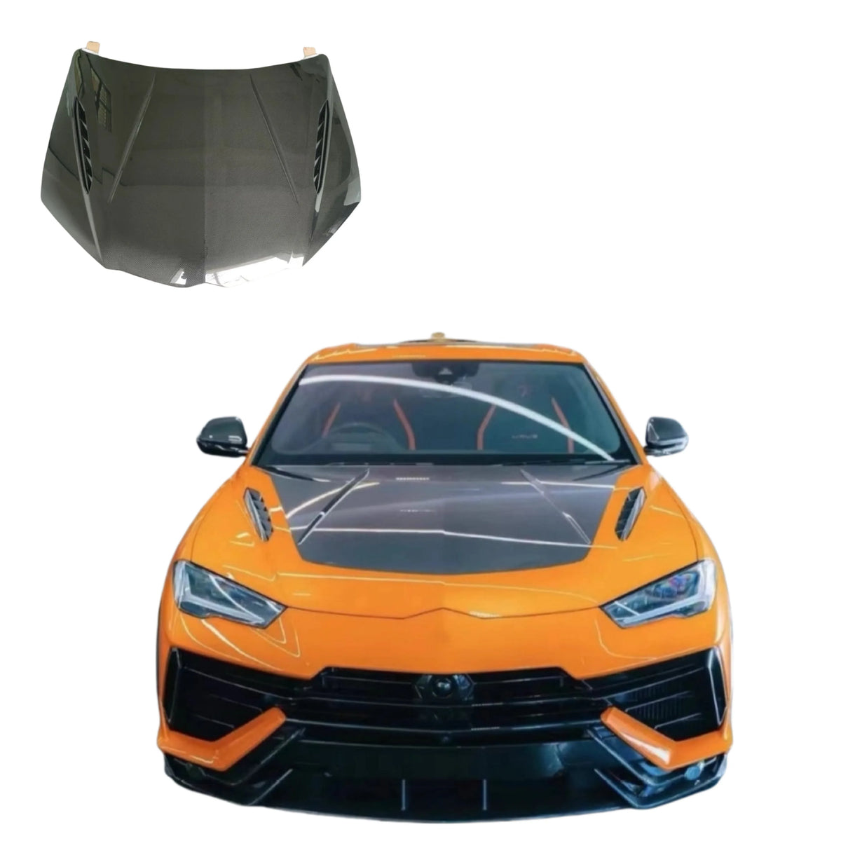 P Style Carbon Fiber Bonnet Hood Body Kit for Lamborghini URUS Engine Cover