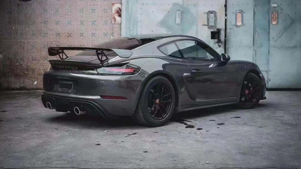 Diffusore posteriore in fibra di carbonio per Porsche 718 Cayman / Boxster