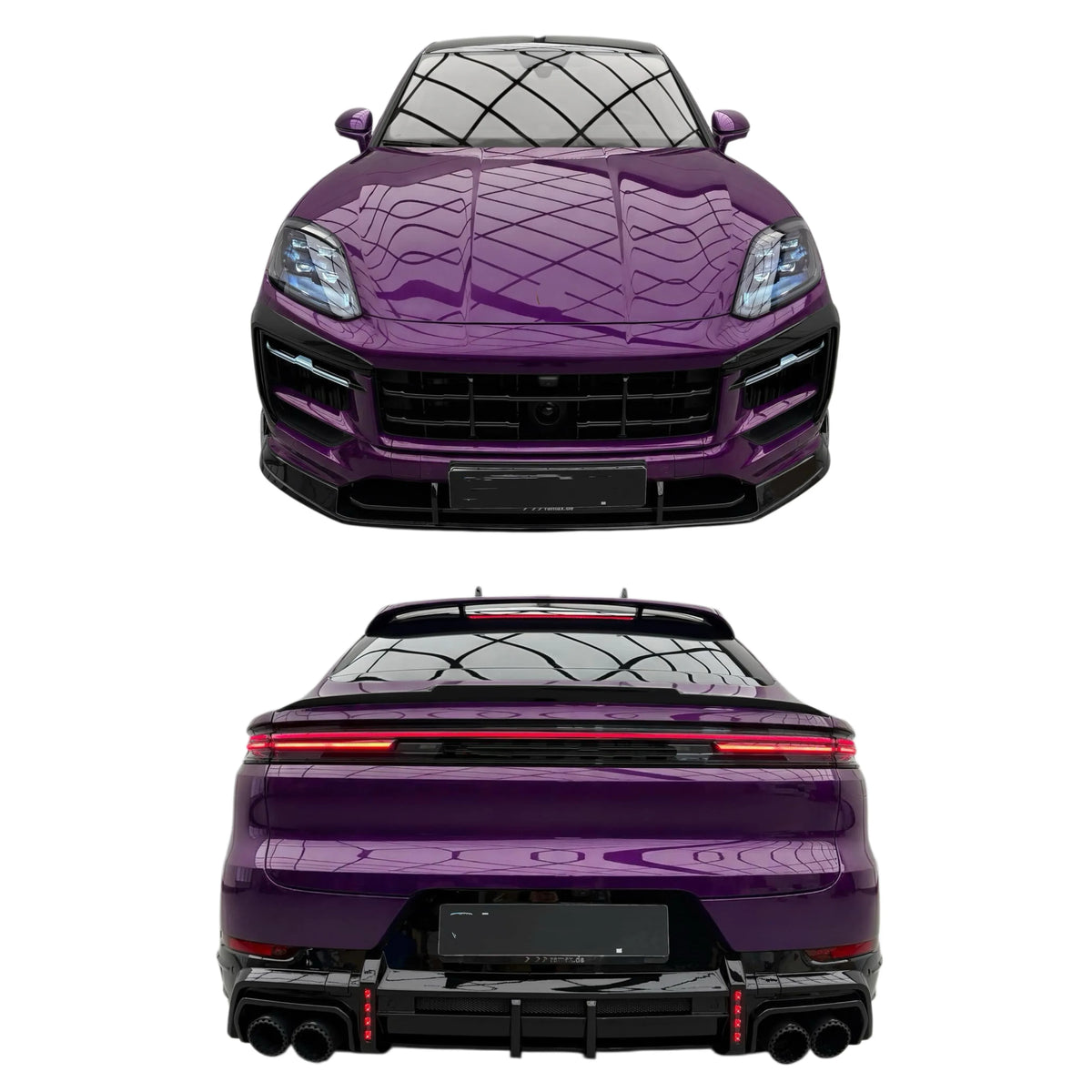 Kit carrosserie large en carbone sec pour Porsche Cayenne Coupé