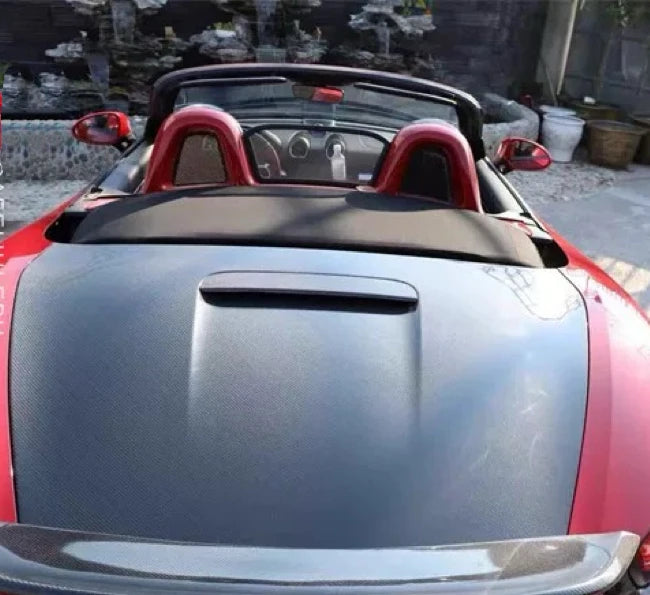 Coperchio del bagagliaio posteriore in fibra di carbonio per Porsche 718 / 981 Boxster