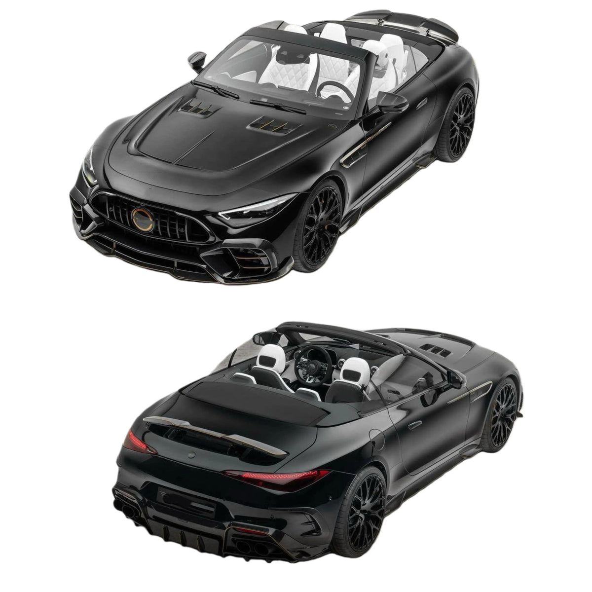 Kit carrosserie en carbone sec pour Mercedes-AMG SL 63, avec lame, bas de caisse, diffuseur, aileron et capot