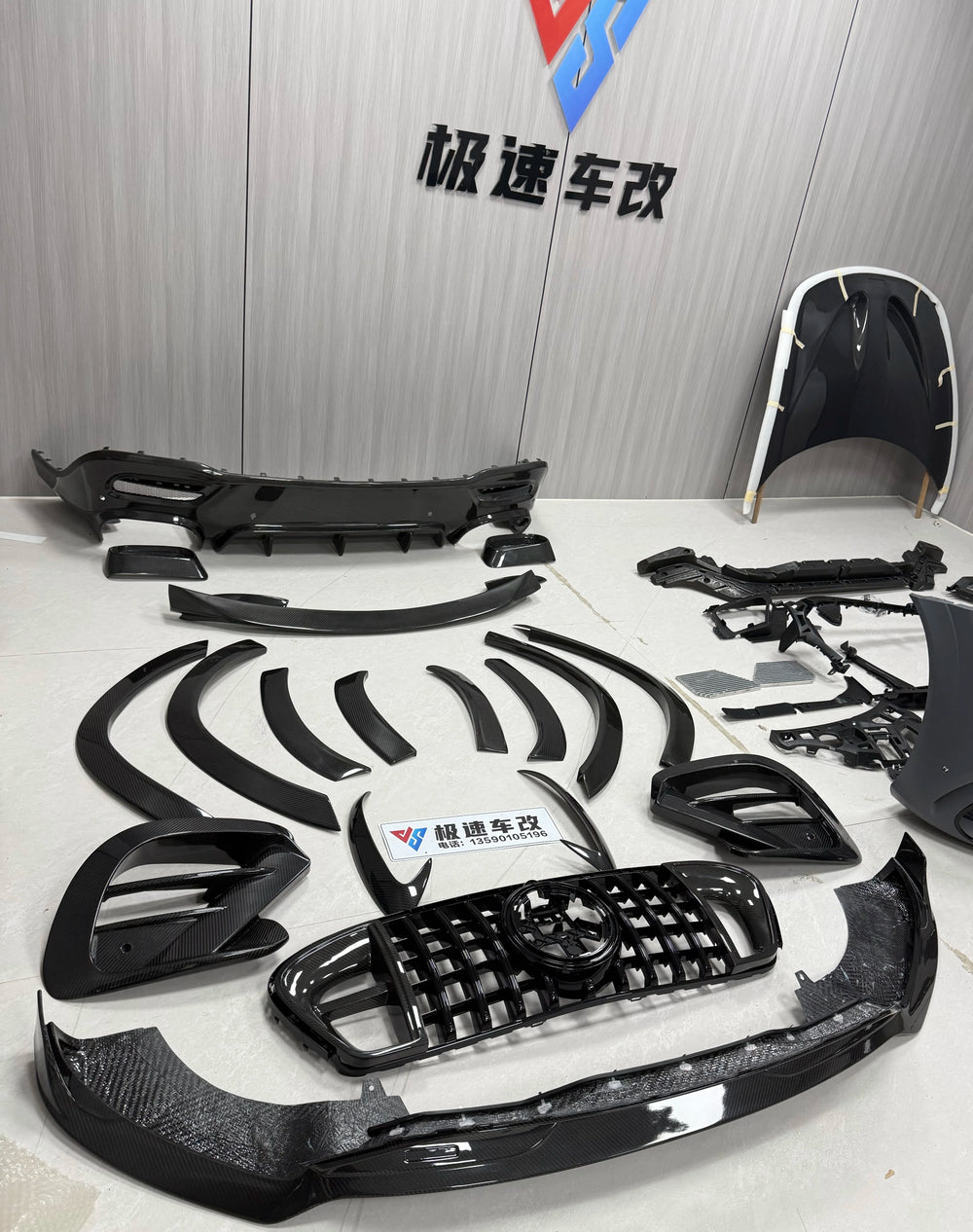 High Quality Dry Carbon Fiber B Style Body Kit for Mercedes-Benz GLE63 Coupe C167 Front Lip Rear Diffuser Grille Wheel Spoiler