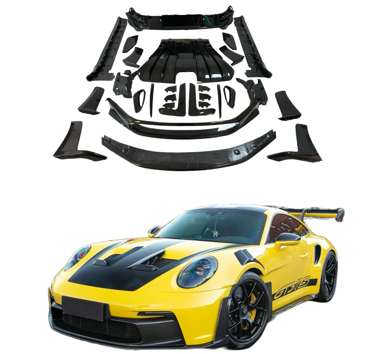 Kit aus Trockencarbon für Porsche 911 (992) GT3 RS