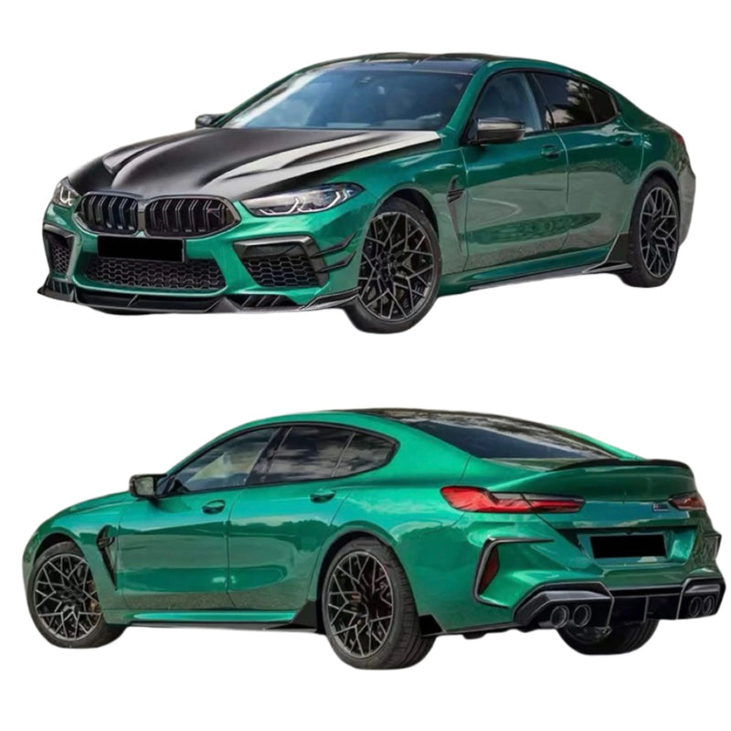 High Quality Dry Carbon Fiber Body Kit for BMW M8 Upgrade PK Style Front Bumper Front Lip Side Skirt Rear Diffuser Spoiler Hood