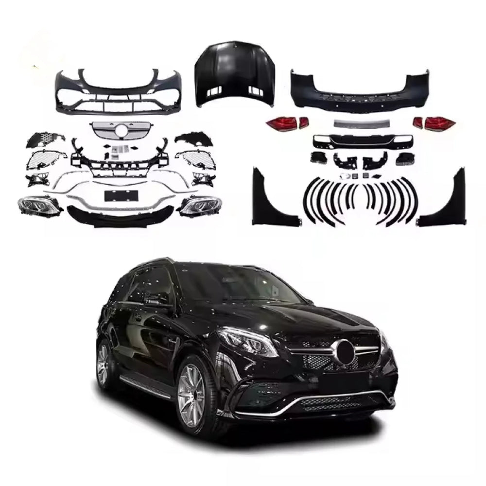 Kit de conversion en PP pour mettre à niveau Mercedes-Benz ML W166 (ML300 / ML350 / ML450) vers l’apparence du GLE63 AMG facelift