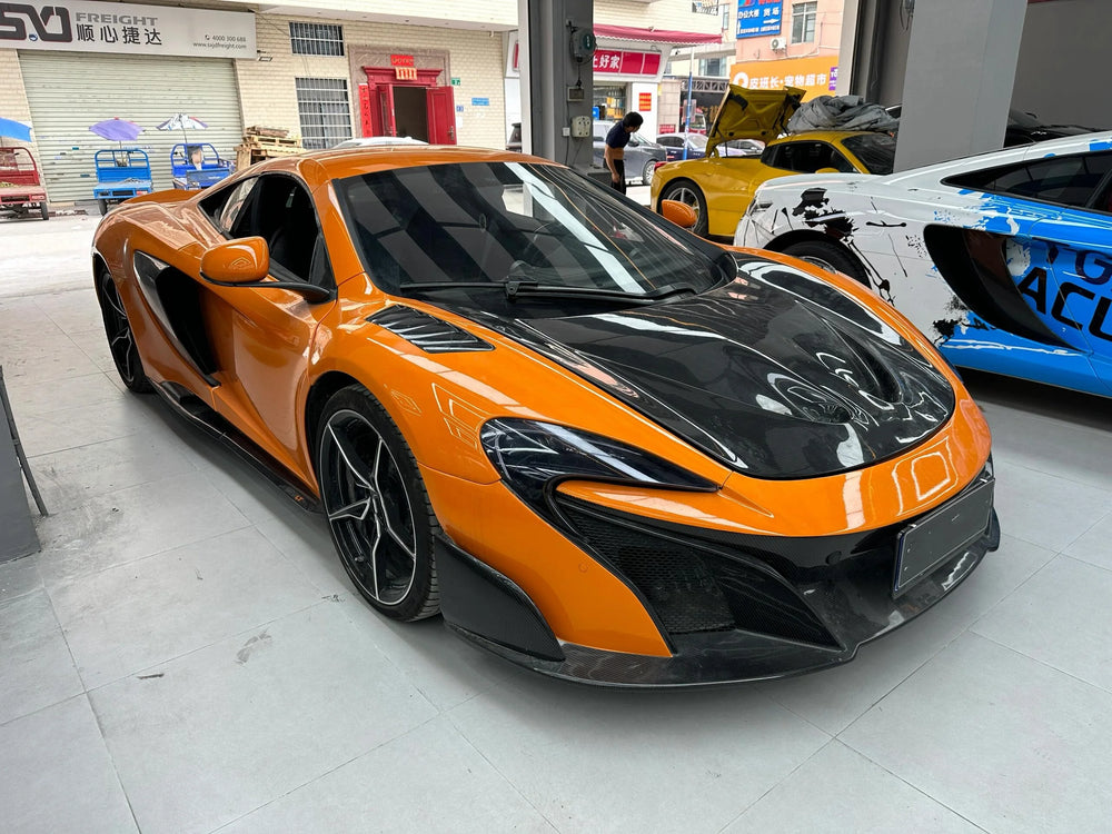 675LT Body Kits for Mclaren 650S Excellent Carbon Fiber Front Lip Side Skirt Rear Diffuser Hood Bonnet Fender