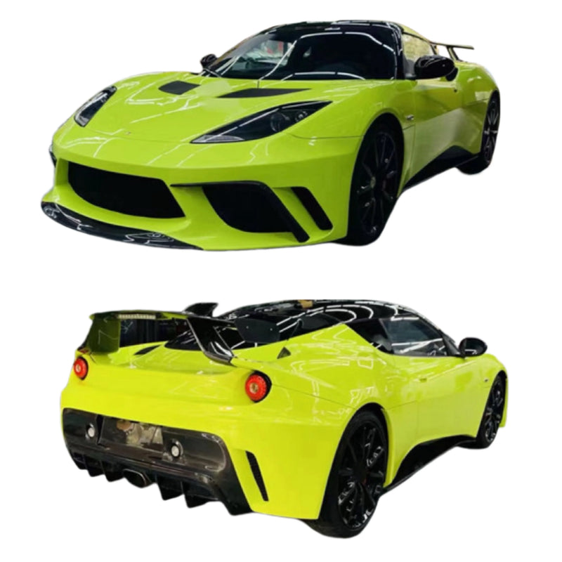 For Lotus Evora S Upgrade GTE Style Front and Rear Bumper Side Skirt Spoiler Diffuser Body Kit