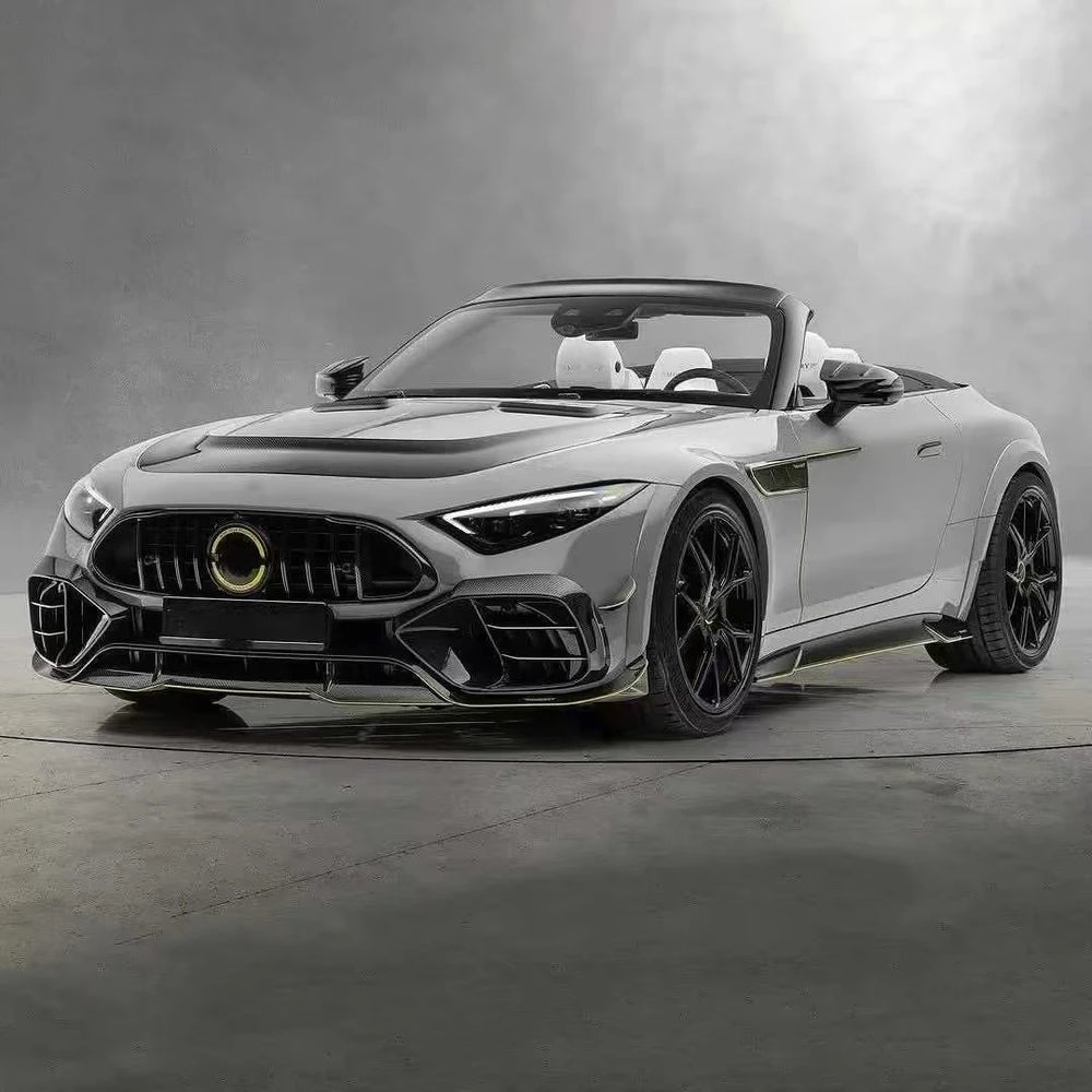 Kit carrosserie en carbone sec pour Mercedes-AMG SL 63, avec lame, bas de caisse, diffuseur, aileron et capot