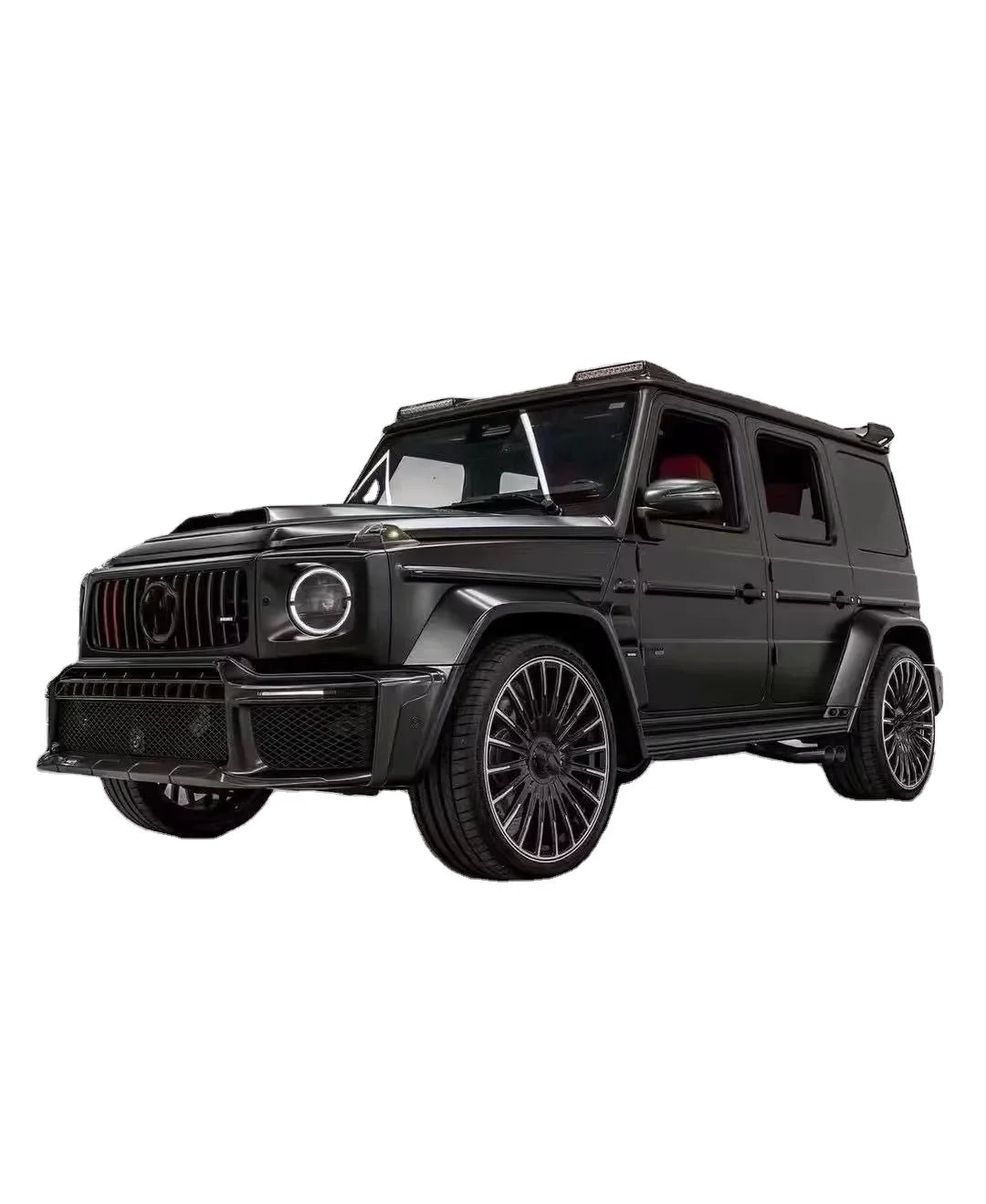 Kit carrosserie style G800 en carbone sec pour Mercedes-Benz Classe G W465 / W464 (G500 / G63) 2019, avec capot, pare-chocs et aileron