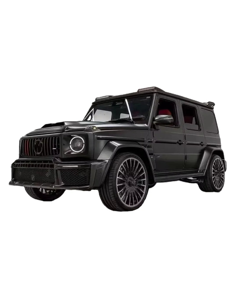 Kit de carrocería estilo G800 en fibra de carbono seca para Mercedes-Benz Clase G W465 / W464 (G500 / G63) 2019, con capó, parachoques y alerón